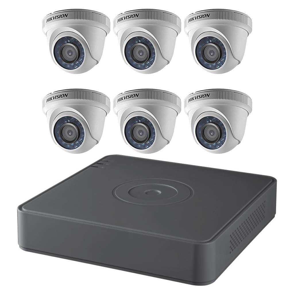Hikvision TVI Security Camera Kit, 4 Channel DVR, 4 x 1080p Turret Cameras